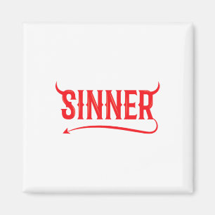 Sinner Outfit Matching Kleding Paar Gifts Fun Ha Magneet