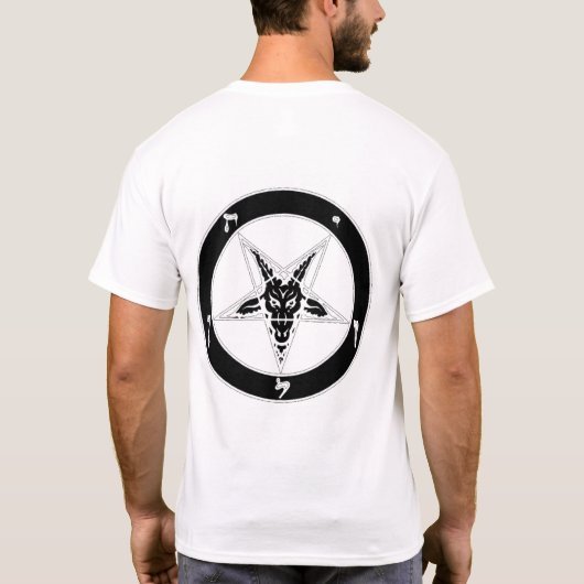 SINNER T-SHIRT met Black Baphomet op achterzijde (Achterkant)