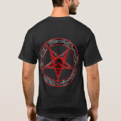 SINNER T-Shirt met zwart en rood Baphomt achteraan (Achterkant)