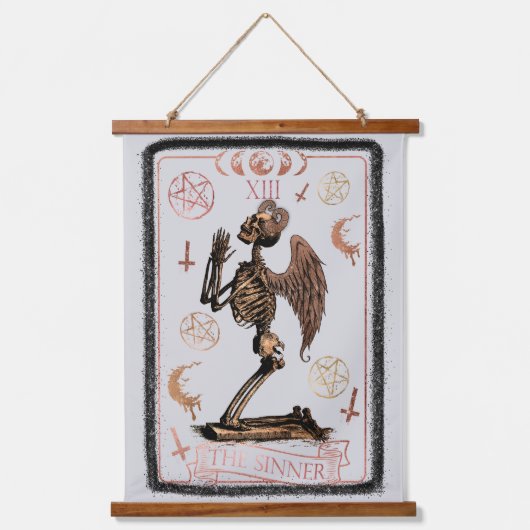 Sinner Tarot Kaart Hangend Wandkleed (Voorkant)