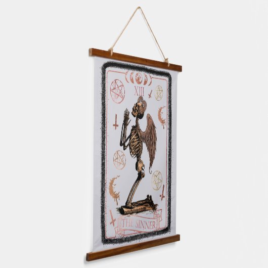 Sinner Tarot Kaart Hangend Wandkleed (Gebogen)