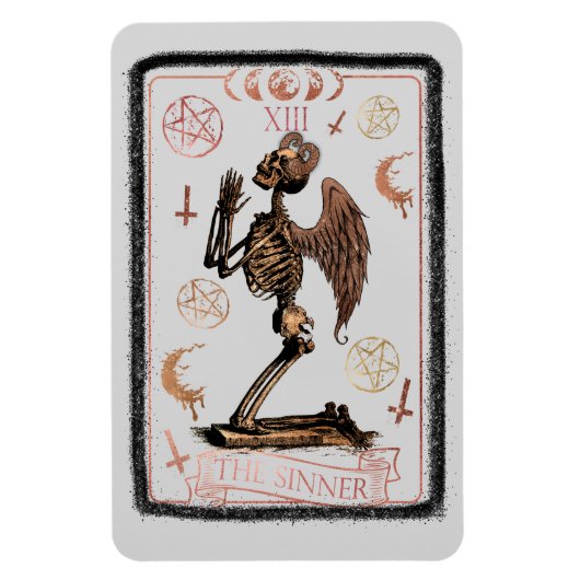 Sinner Tarot Kaart Magneet (Verticaal)