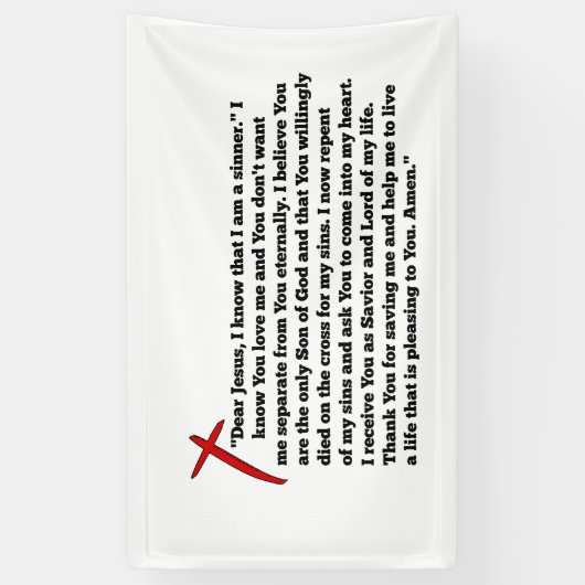 Sinners Prayer Spandoek (Verticaal)