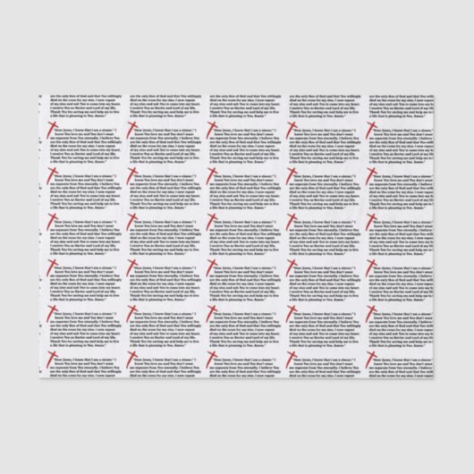 Sinners Prayer Tissuepapier (Voorkant)