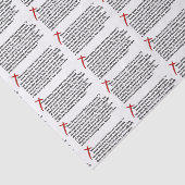 Sinners Prayer Tissuepapier (Detail)