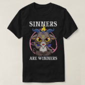 Sinners zijn winnaars van satanische homet satan g t-shirt (Design voorkant)