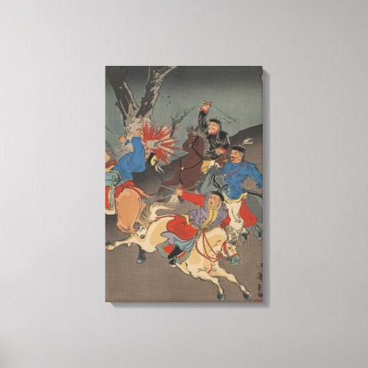 Sino japans oorlog -  japans kunst Afbeelding Canvas Afdruk (Voorkant)