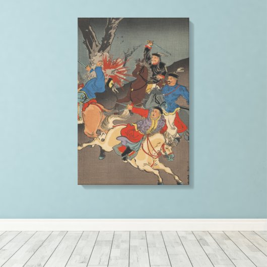 Sino japans oorlog -  japans kunst Afbeelding Canvas Afdruk (Insitu (Houten vloer))