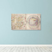 Sino-Koreaanse wereldkaart Canvas Afdruk (Insitu (Houten vloer))