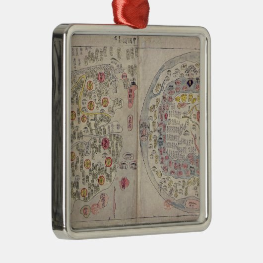 Sino-Koreaanse wereldkaart Metalen Ornament (Rechts)