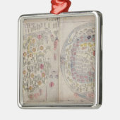 Sino-Koreaanse wereldkaart Metalen Ornament (Links)