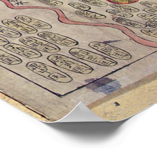 Sino-Koreaanse wereldkaart Poster (Hoek)