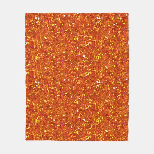 Sinopia Oranje Glitter Fleece Deken (Voorkant)