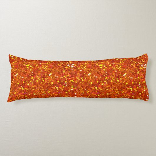 Sinopia Oranje Glitter Lichaamskussen (Voorkant)
