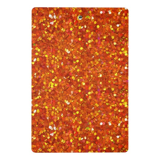 Sinopia Oranje Glitter Mini Klembord (Achterkant)