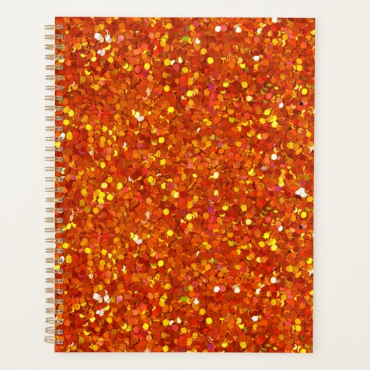 Sinopia Oranje Glitter Planner (Voorkant)
