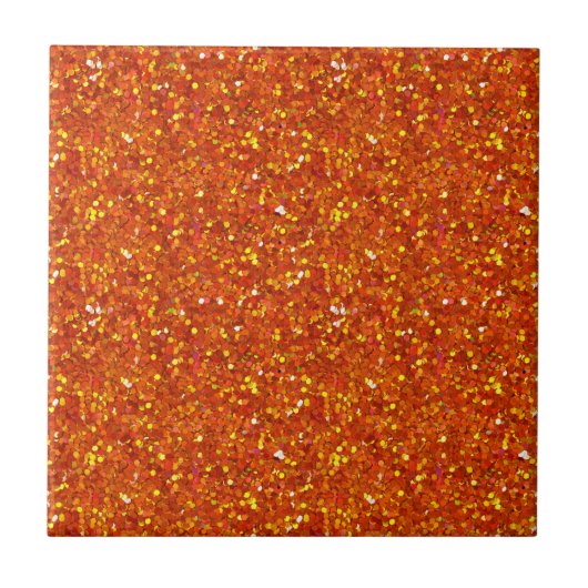Sinopia Oranje Glitter Tegeltje (Voorkant)