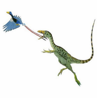 Sinosauropteryx Dinosaur Foto Sculpture Greg Paul Staand Fotobeeldje