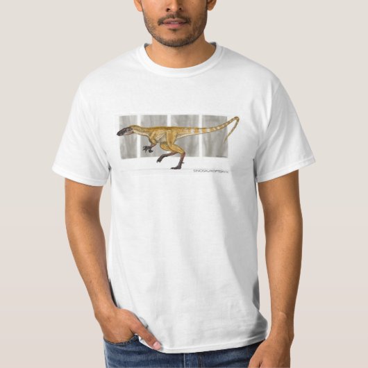 Sinosauropteryx T-shirt voor volwassenen (Voorkant)