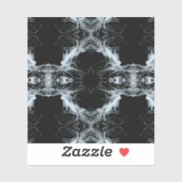 Sins and Virtues Abstract Black White Fluid Art Sticker