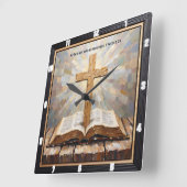 Sins Borne: Cross and Word Vierkante Klok (Hoek)