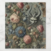 Sins of the Affluent - Gotisch Victoriaans ontwerp Wijn Etiket (Enkel label)