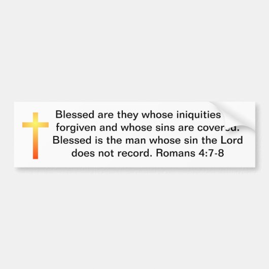 Sins vergeten! bumpersticker (Voorkant)