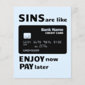 Sins zijn als creditcards flyer (Voorkant)