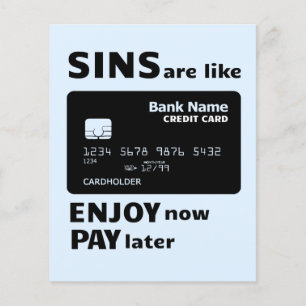 Sins zijn als creditcards flyer