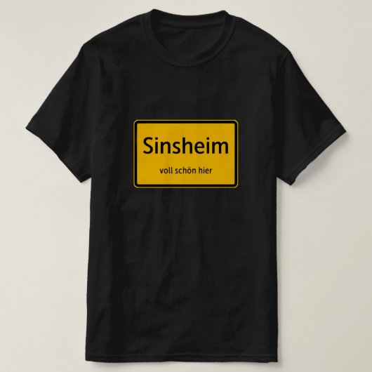 Sinsheim Herren Männer T-Shirt Tshirt Shirt (Design voorkant)