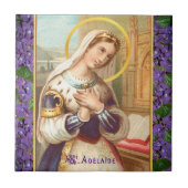 Sint-Adelheid, keizerin van het Heilige Roomse Rij Tegeltje (Voorkant)