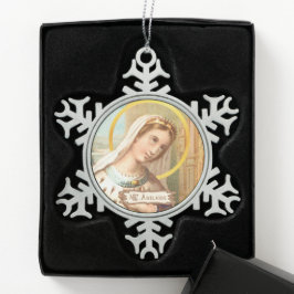 Sint-Adelheid, keizerin van het Heilige Roomse Rij Tin Sneeuwvlok Ornament