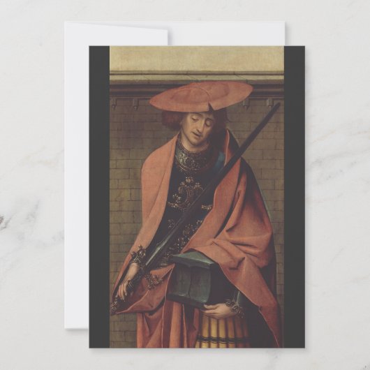 Sint Adrianus van Nicomedië Martelaar's Vasthouden Feestdagenkaart (Voorkant)