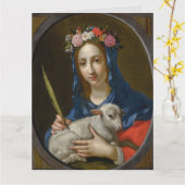 Sint Agatha met gebedskaart Kaart (Gele Bloem)