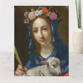 Sint Agatha met gebedskaart Kaart (Achterkant)