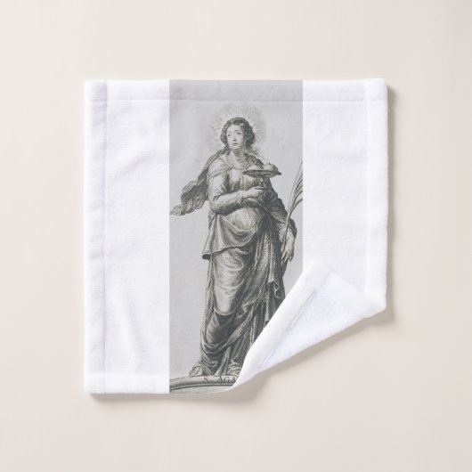 Sint Agatha van Sicilië Bad Handdoek (Wasdoekje)