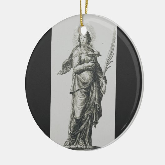 Sint Agatha van Sicilië Keramisch Ornament (Links)