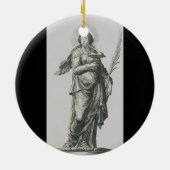 Sint Agatha van Sicilië Keramisch Ornament (Achterkant)