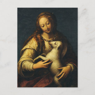 Sint Agnes door Orsola Maddalena Caccia Briefkaart