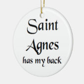 sint-agnes koffiemok keramisch ornament (Links)