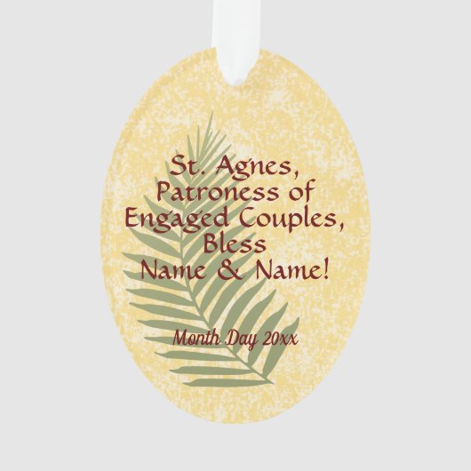 Sint-Agnes van Rome (BC 01) Acryl Ornament (achterkant)