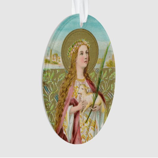 Sint-Agnes van Rome (BC 01) Acryl Ornament (voorkant)