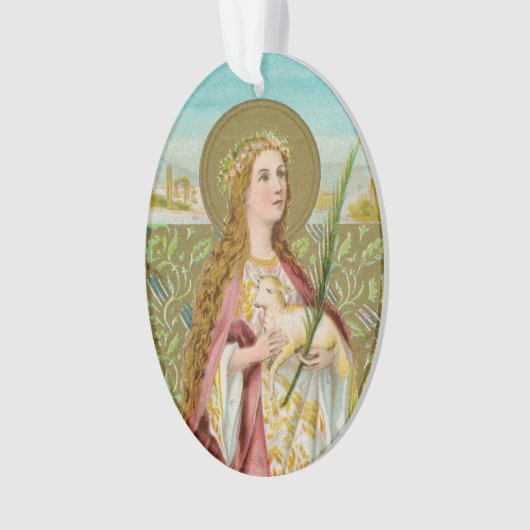 Sint-Agnes van Rome (BC 01) Acryl Ornament (voorkant)