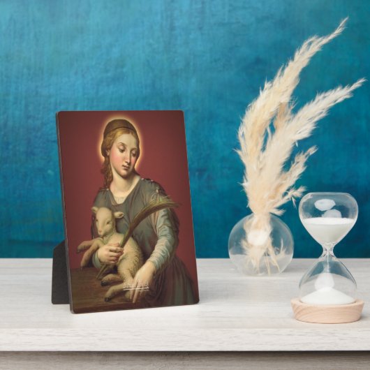 Sint-Agnes van Rome Fotoplaat (Zijkant)