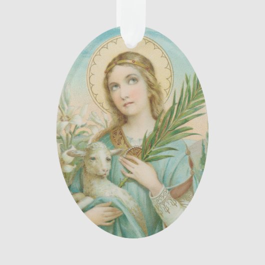 Sint-Agnes van Rome (MH01) Acryl Ornament (voorkant)
