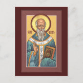 Sint-Aidan van Lindisfarne Prayer Card Briefkaart (Voorkant)