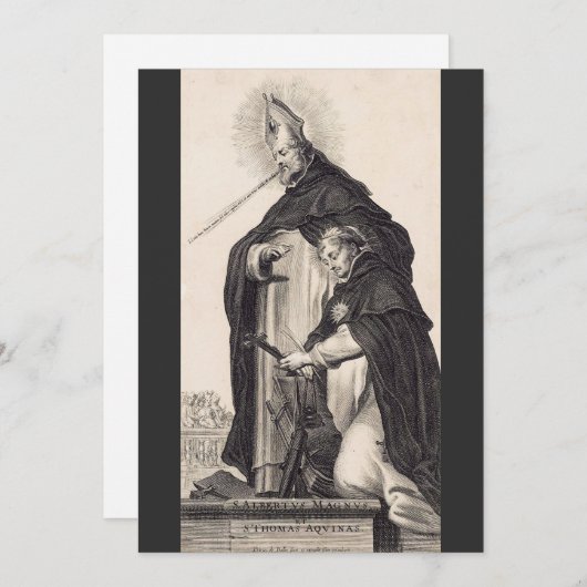 Sint Albert de Grote en Sint Thomas van Aquino Feestdagenkaart (Voorkant / Achterkant)