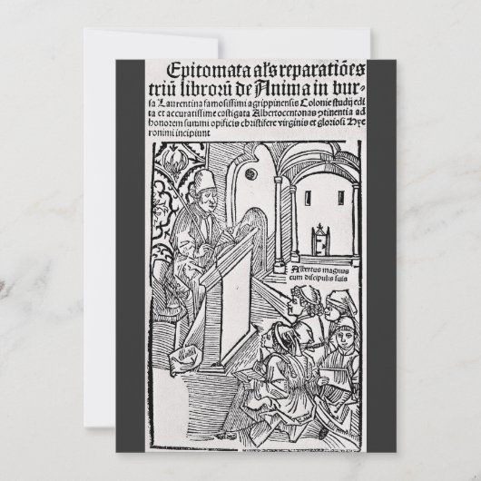 Sint Albertus de Grote Universele Dokter Kunst Feestdagenkaart (Voorkant)