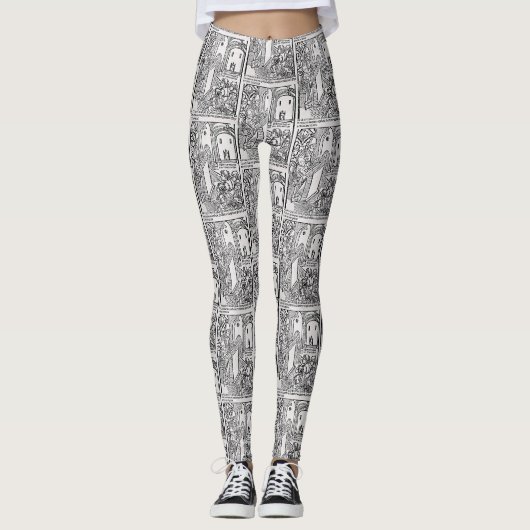 Sint Albertus de Grote Universele Dokter Kunst Leggings (Voorkant)