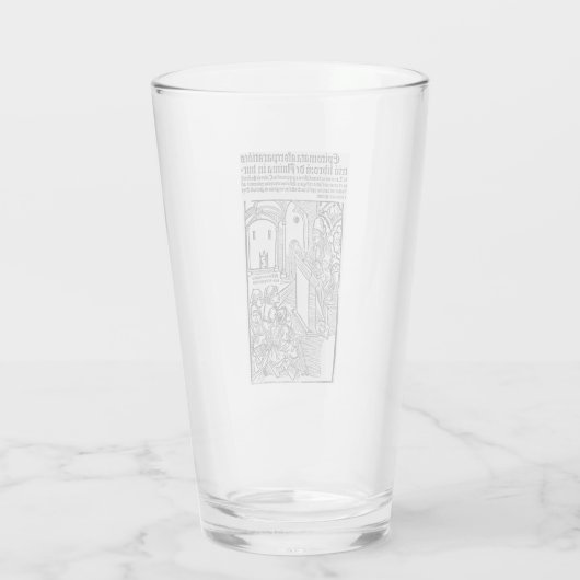 Sint Albertus Magnus Doctor van de Kerk Glas (Achterkant)